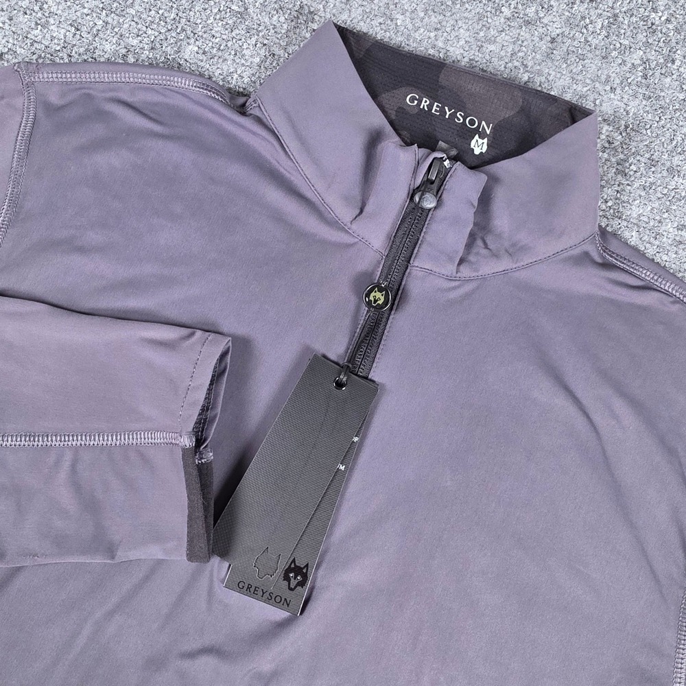 Greyson Stingray Tate 1/4 Zip Pullover Mens M Gray MCLSCK94 w/Logo NWT